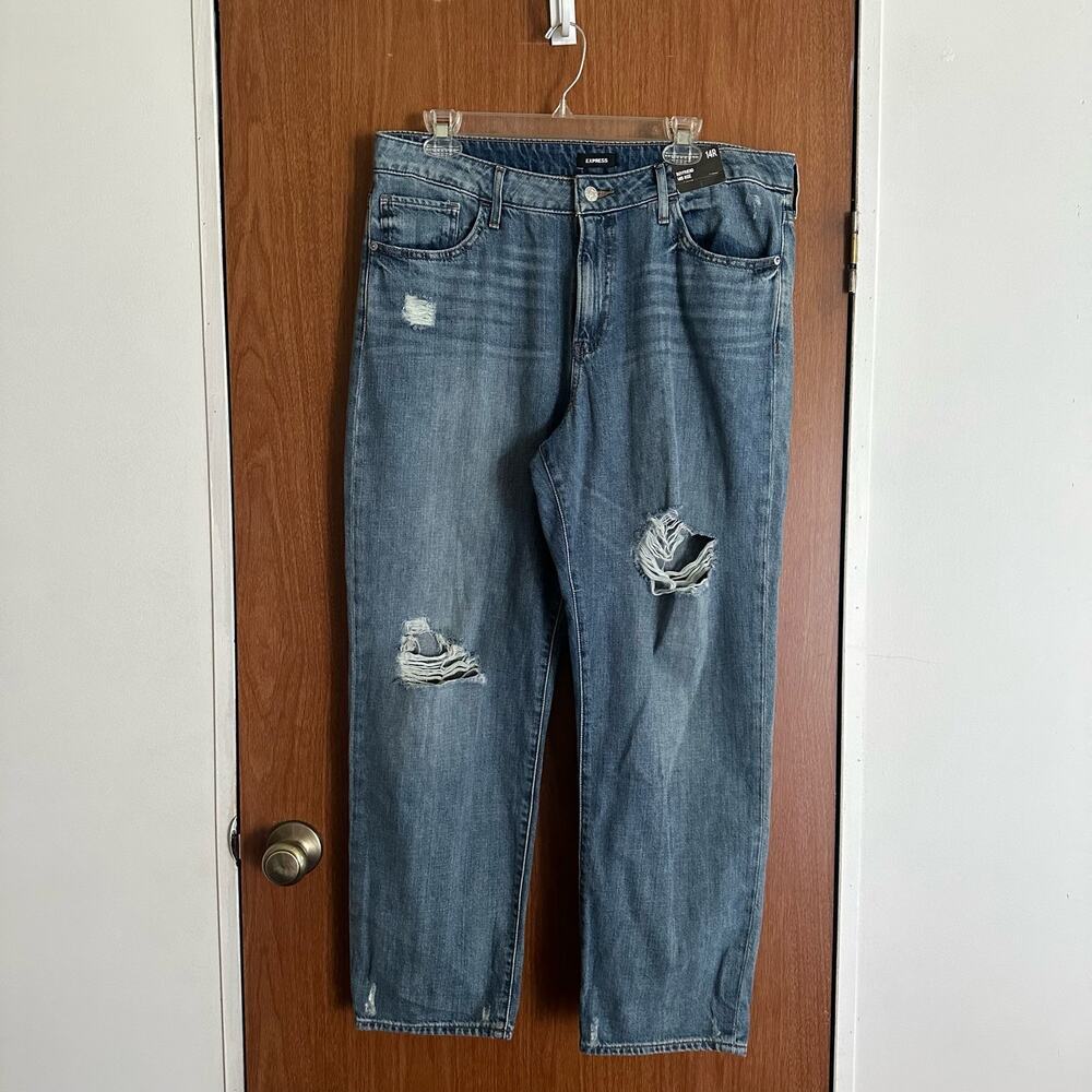 Express Boyfriend MidRise 14R Jeans NWT